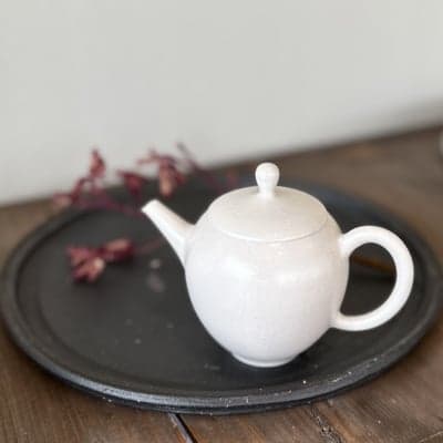 白 後手急須