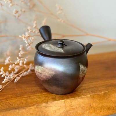 火窯変 白木ノ葉紋 茶注(柿型 大)