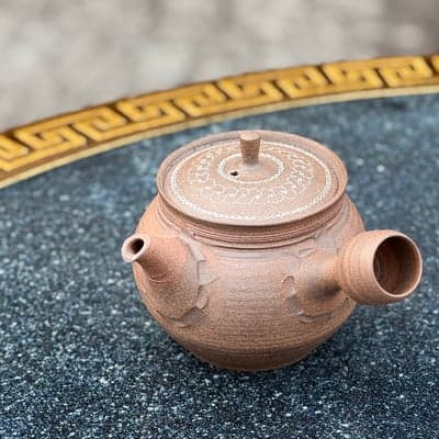焼締 象嵌急須