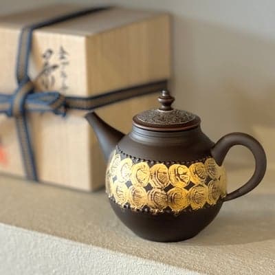 金プラチナ彩 茶銚 木箱入