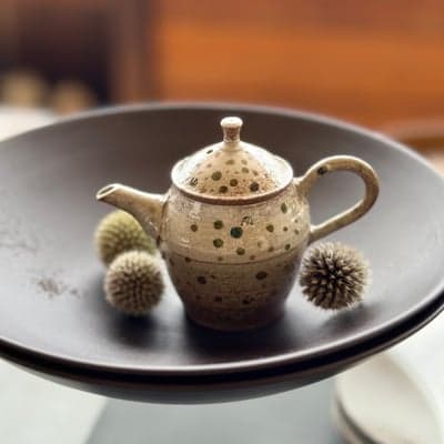 彩色 印籠蓋 後手茶注