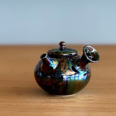 艶急須 横手 黒