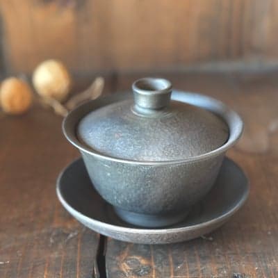 窯変叩き 蓋碗